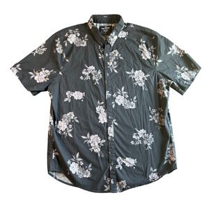 Hollister‎ California Floral Print Button Up Shirt Men's XL Epic Flex Stretch